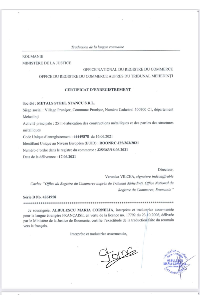 metalsteel stancu srl - Transportfirma in 