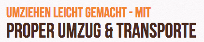 Umzugsunternehmen Proper Umzug & Transporte